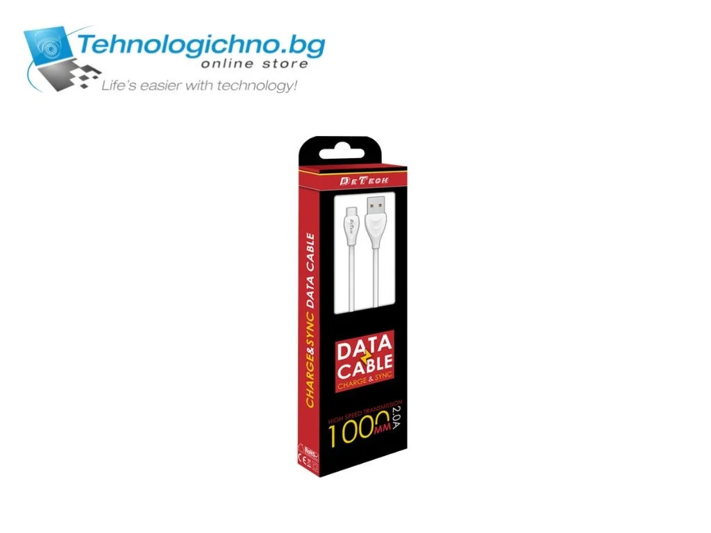  Кабел DeTech DE-24M Micro USB 1m