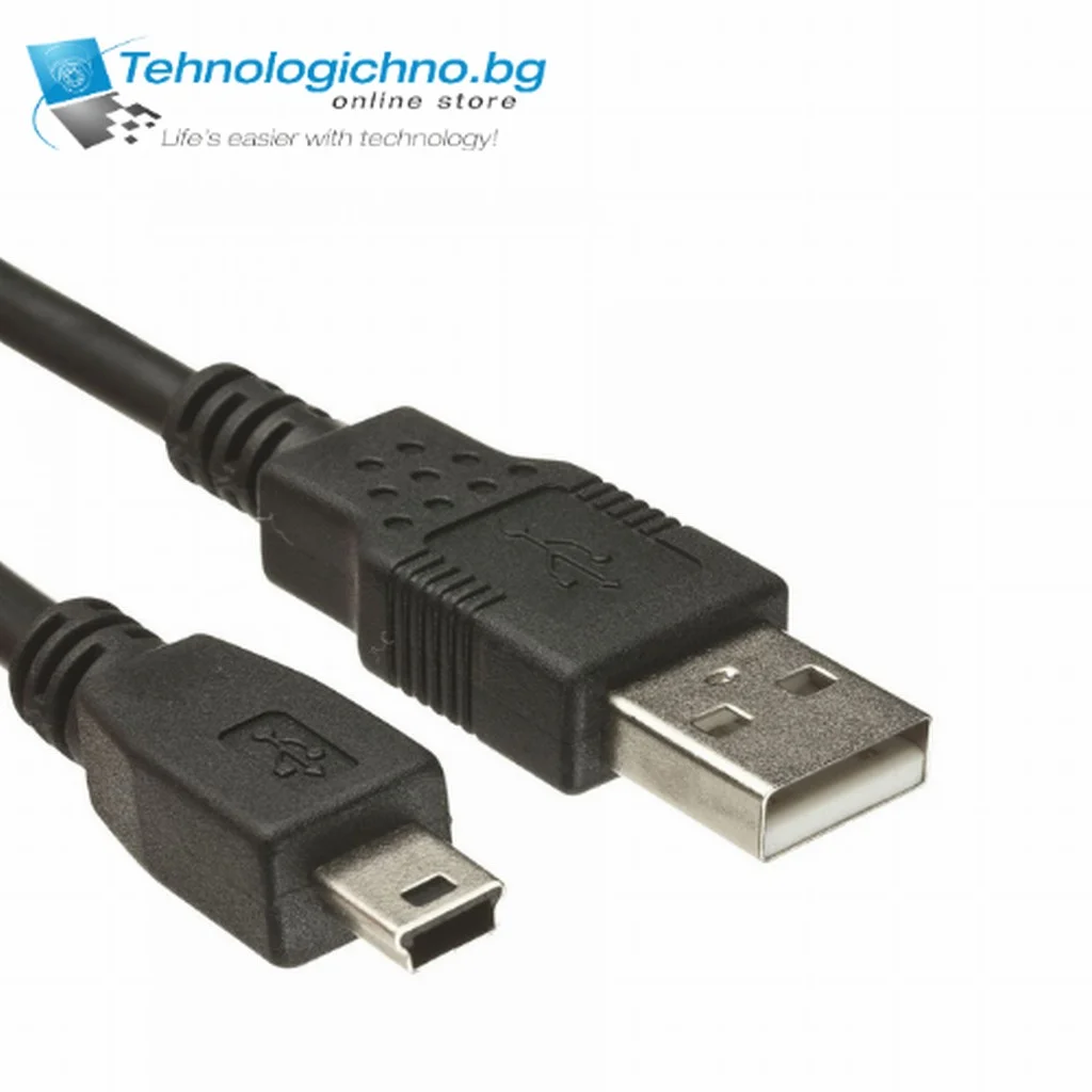  Кабел DeTech USB - Mini USB 1.5m