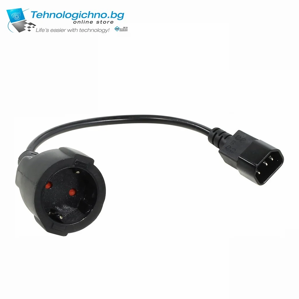  Захранващ кабел CE002 UPS IEC 320 C14 0.2m