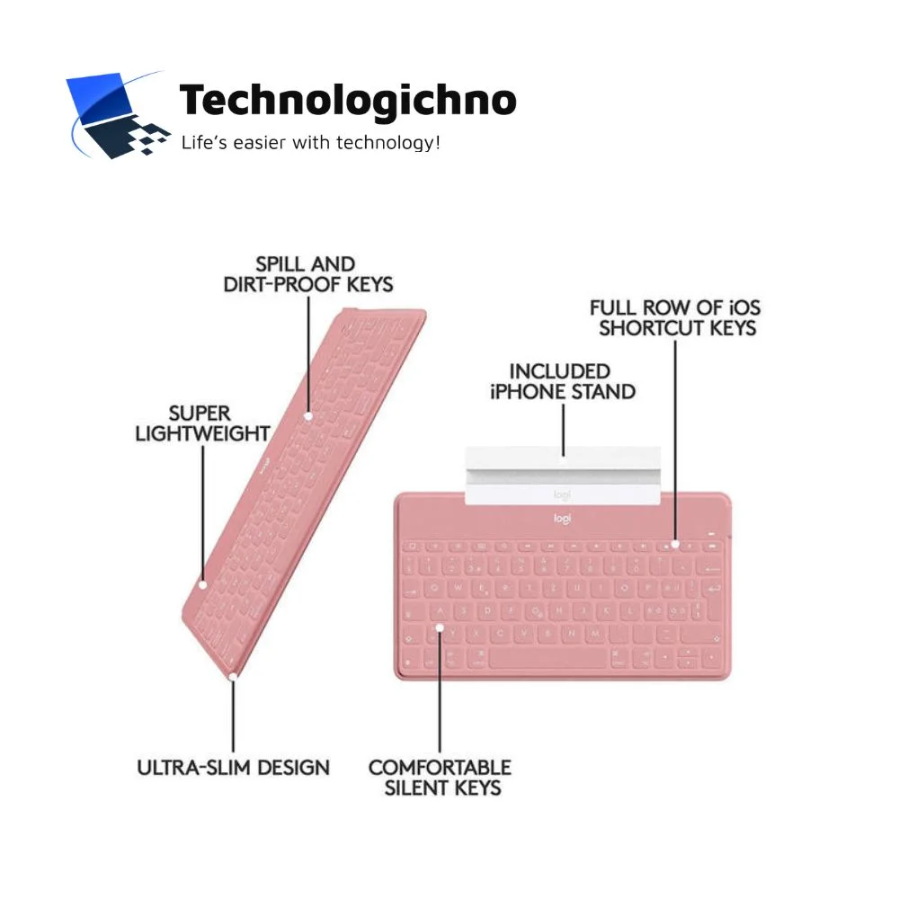  Клавиатура Logitech Keys-To-Go Bluetooth ES Rose