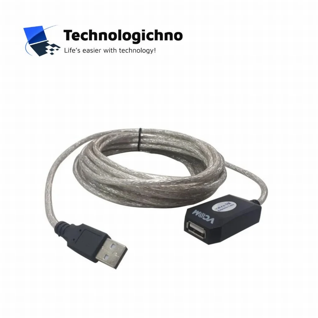  Кабел удължение USB Extension F/M 5m VCOM