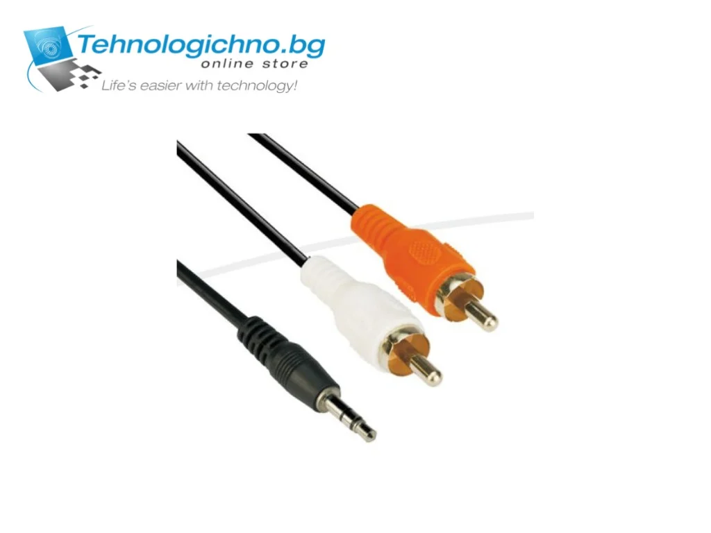  Кабел Аудио 3.5mm Stereo M/2xRCA M-CV212 1.8m