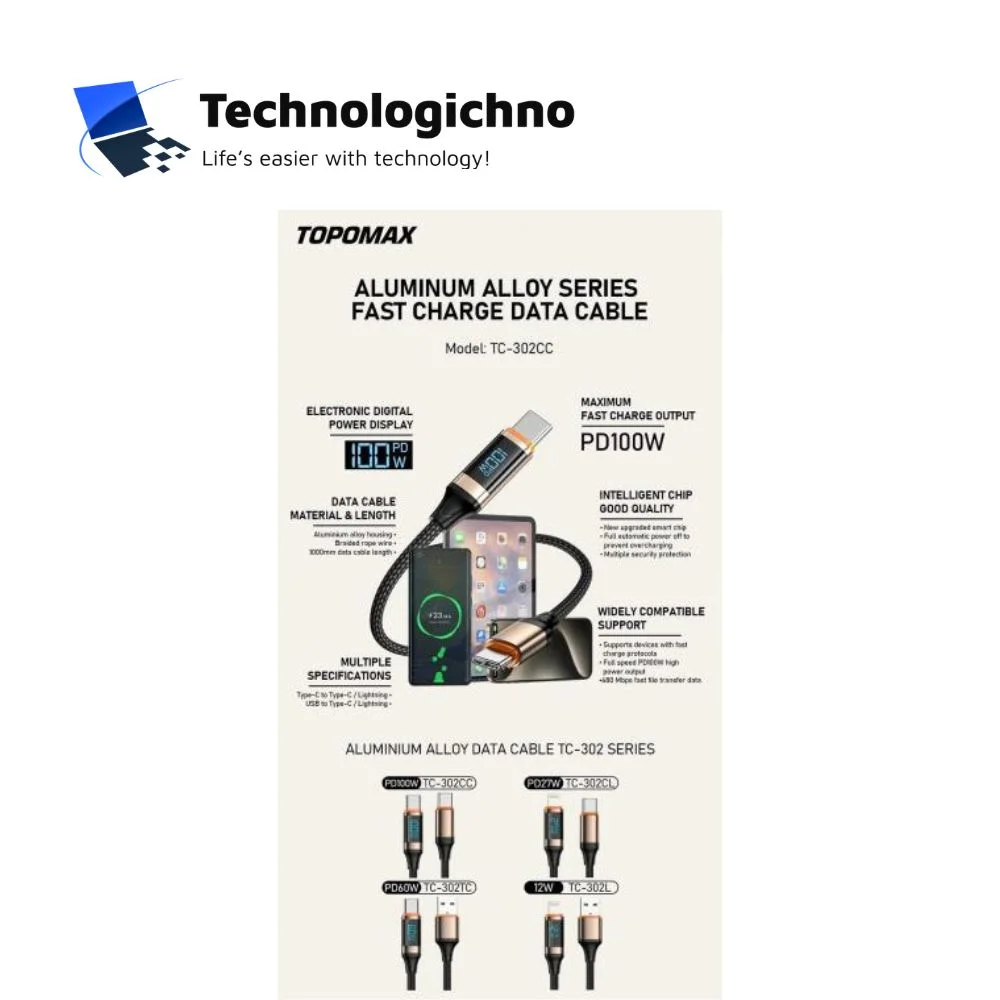 Topomax Type C/C 100W с оплетка 1м