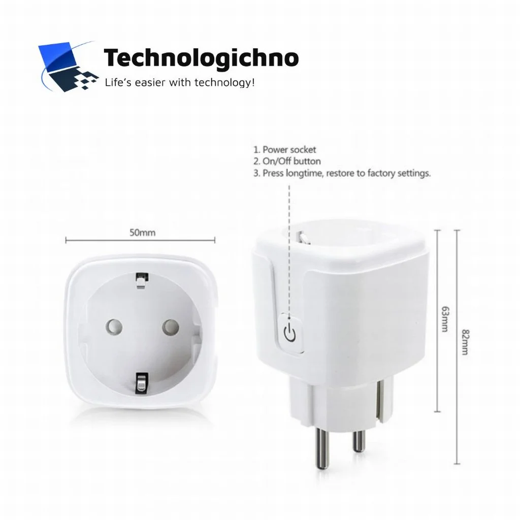  Контакт Tuya Smart Life 16A 220V WiFi Metering