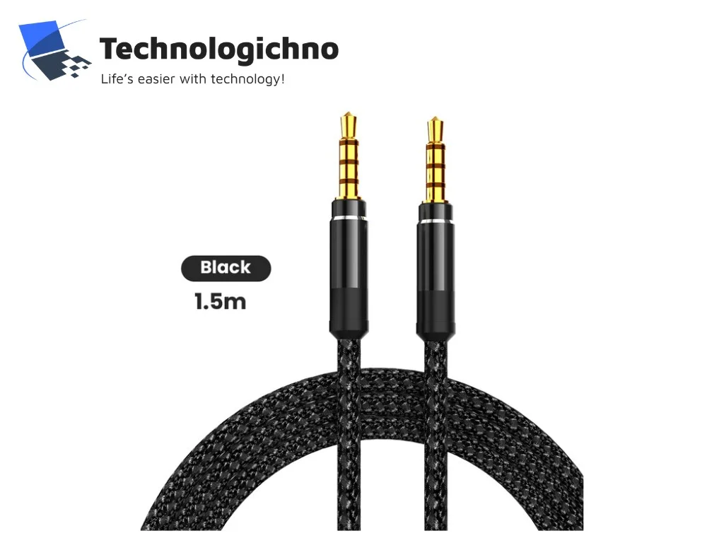  Кабел 3.5mm Stereo Jack 4-pin Black 1.5m