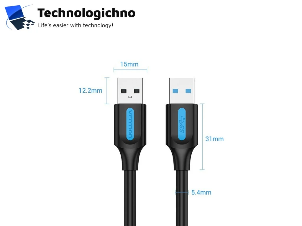 кабел Vention USB 3.0 AM / AM 1.5m