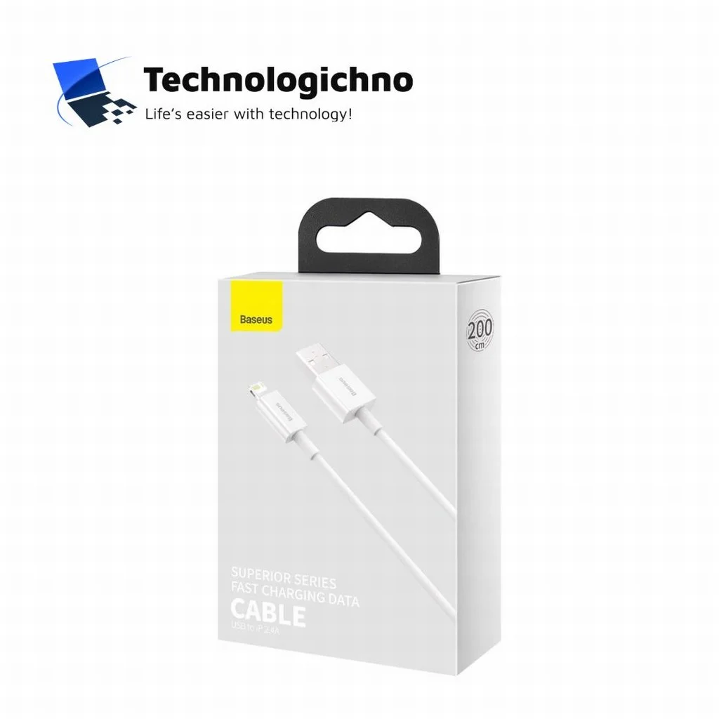  Кабел Baseus Superior Lightning 2.4A 2m бял