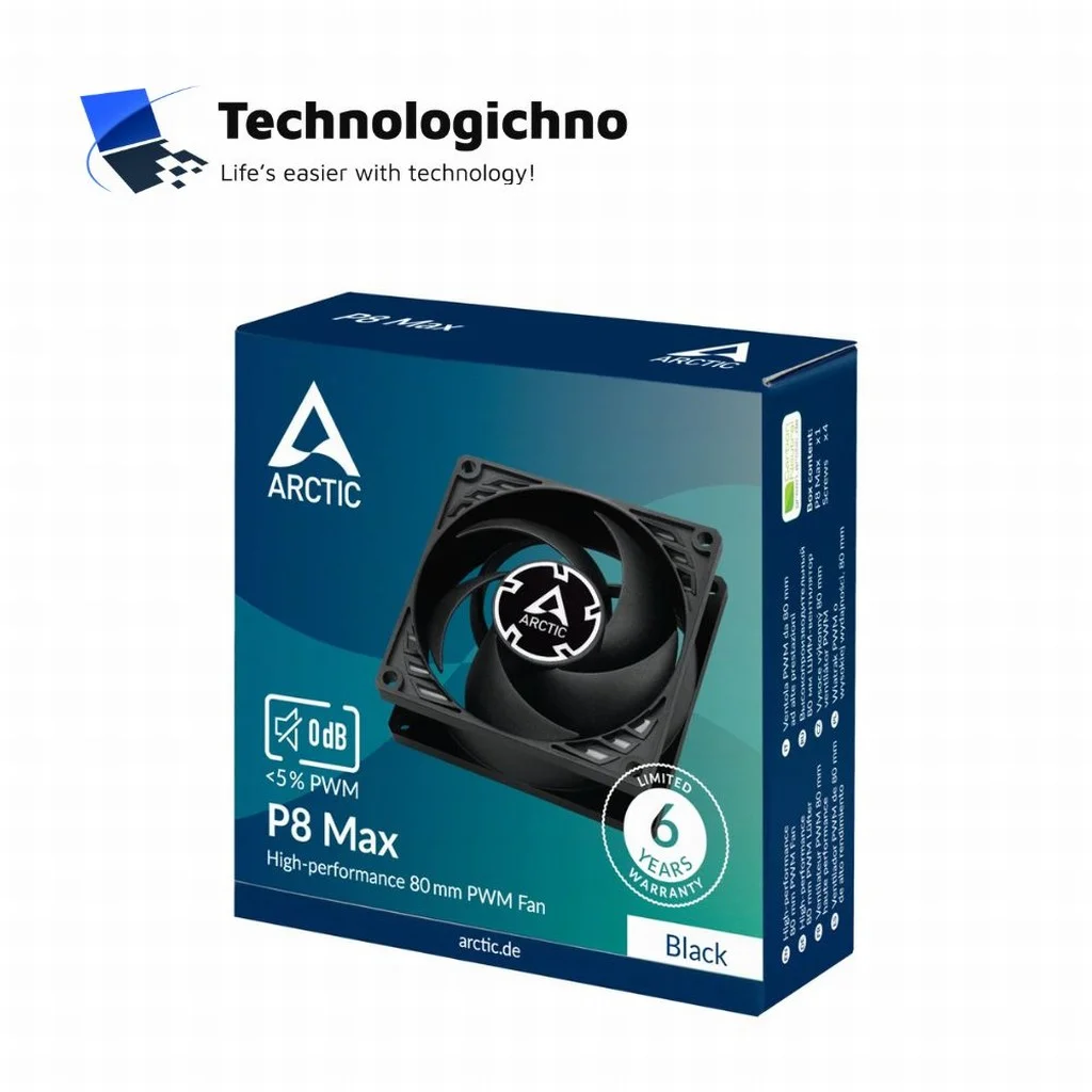  Вентилатор Arctic Fan 80mm P8 Max 500-5000rpm