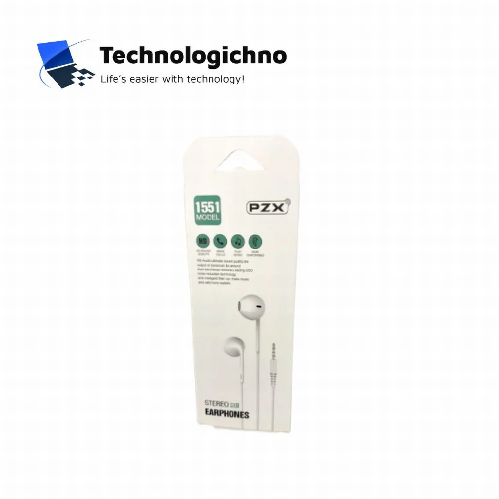  Слушалки с микрофон PZX 1551 Stereo 3.5mm