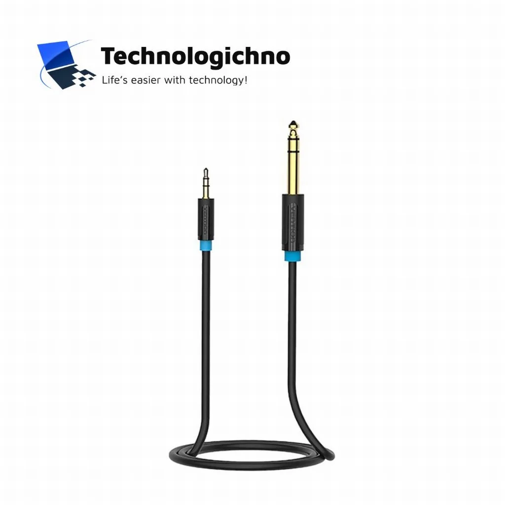  Кабел 3.5mm Jack to 6.3mm Jack Male Vention 3m