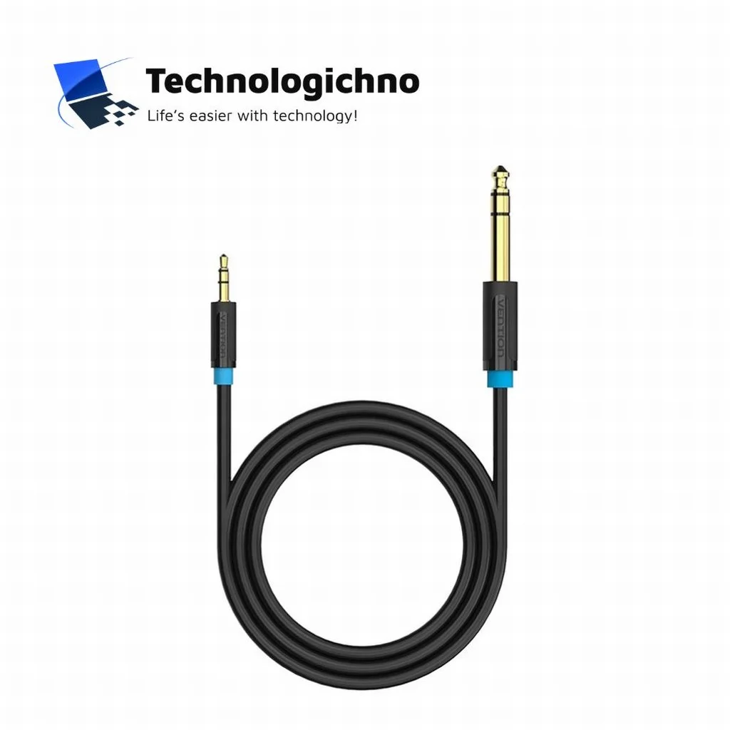  Кабел 3.5mm Jack to 6.3mm Jack Male Vention 3m
