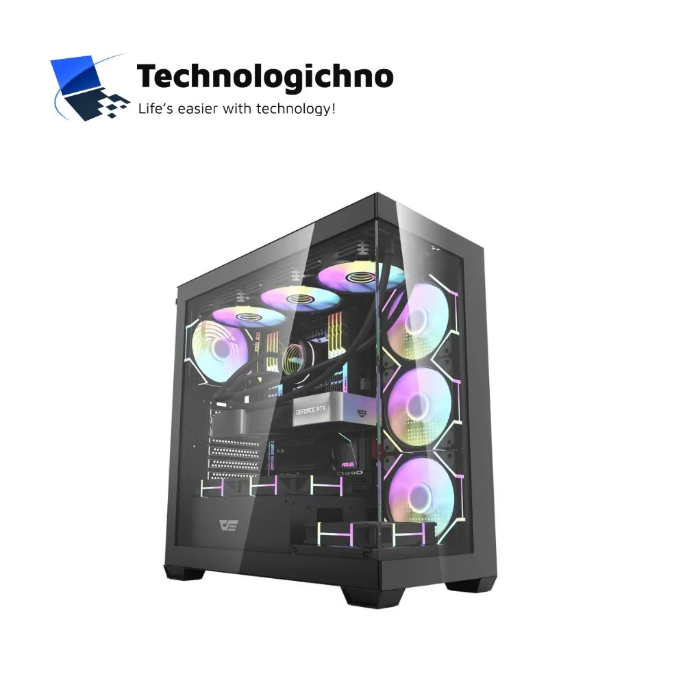  Шаси Darkflash ATX DS900 Black 7 x A-RGB Fans