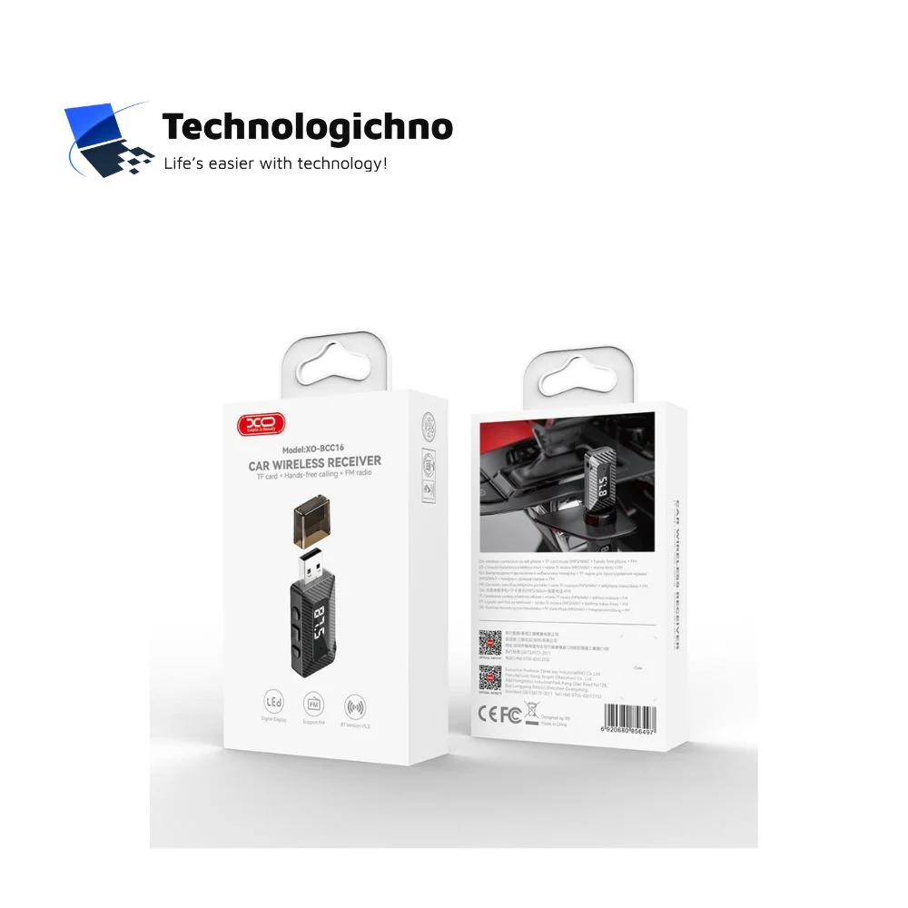  Трансмитер за кола XO MP3 USB-A BCC16 Black