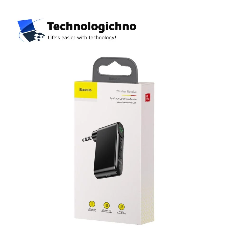  Bluetooth към AUX приемник Baseus Black