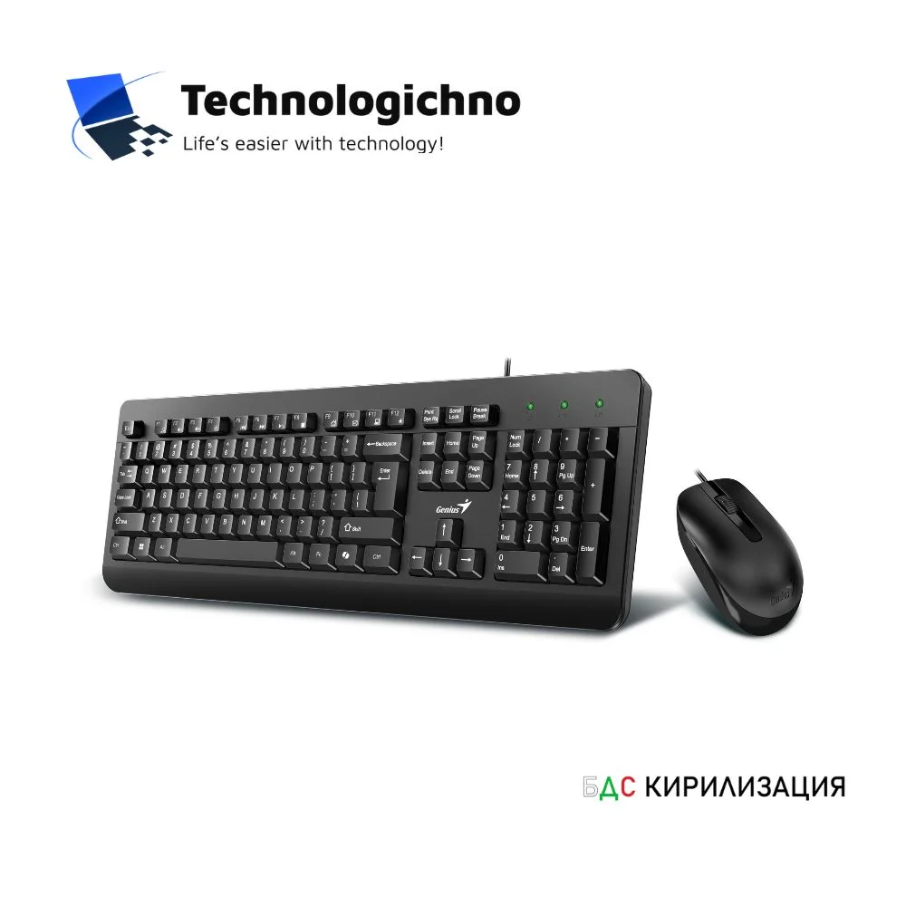  Клавиатура и мишка Genius KM-160 USB Black БДС