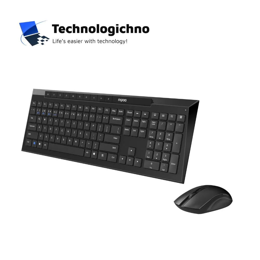  Клавиатура и мишка Rapoo 8210M Multi Mode Black