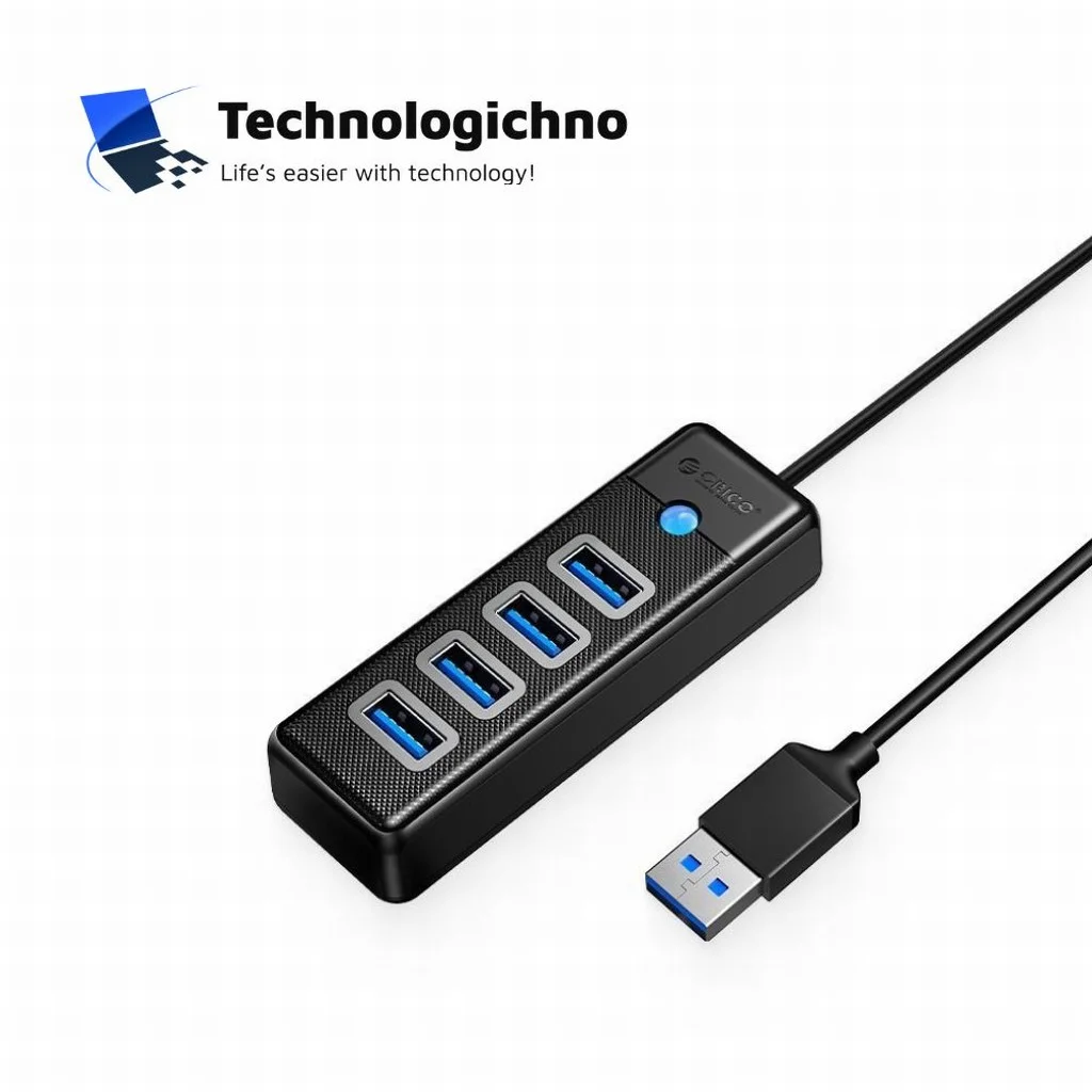  4 PORTS USB HUB 3.0 Orico PW4U Black
