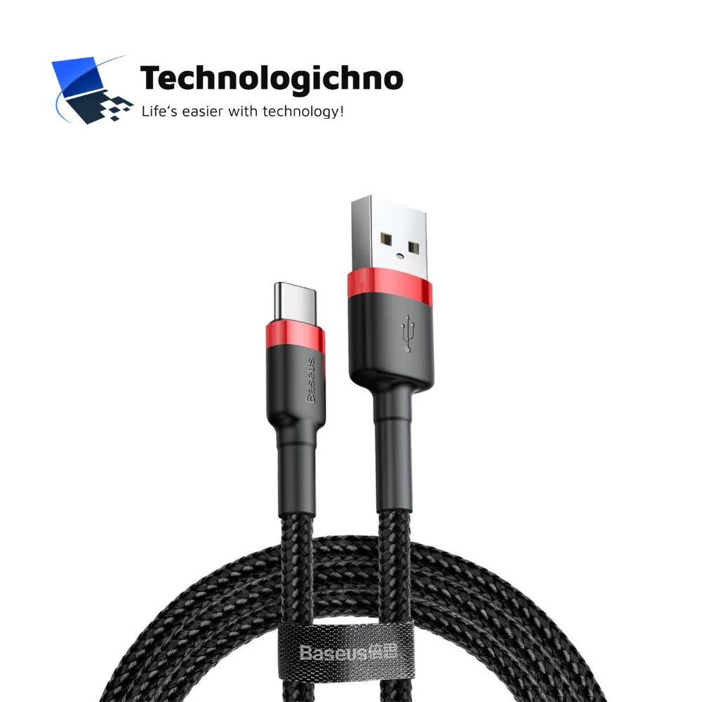  Кабел Baseus Cafule USB A-Type C Black/Red 0.5m