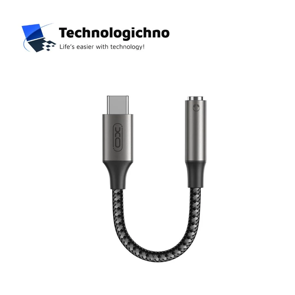  Преходник XO Type-C към AUX F 3.5mm Графит