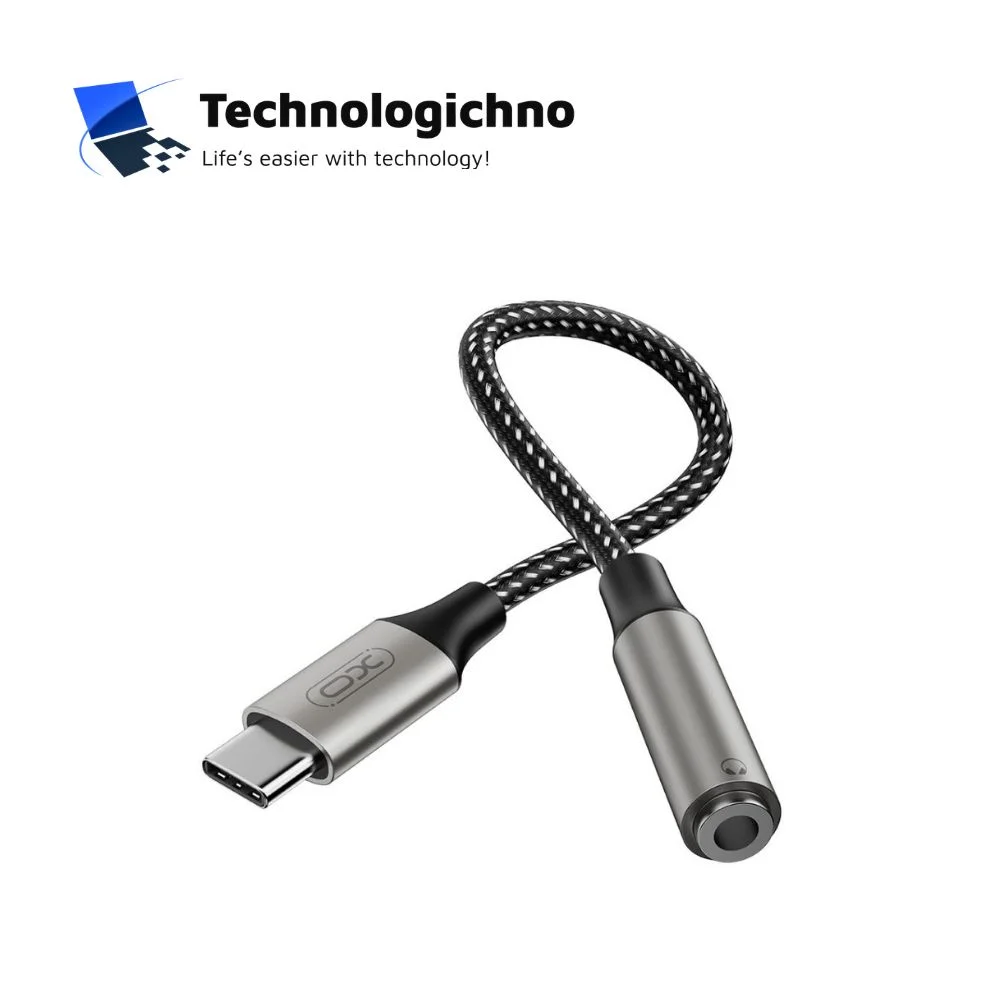  Преходник XO Type-C към AUX F 3.5mm Графит