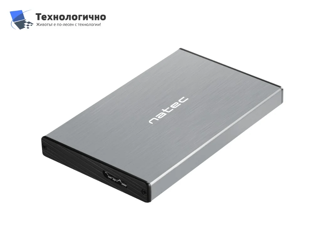  Natec Case HDD 2,5“ Rhino Go, USB 3.0, Сив
