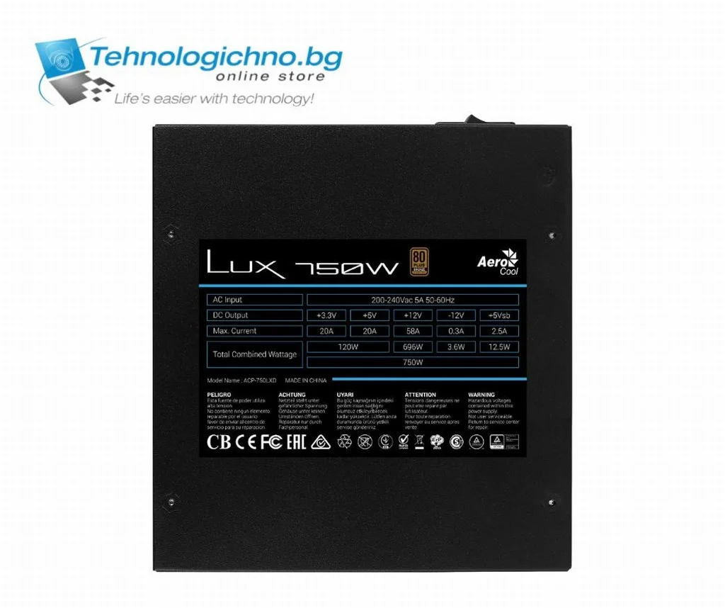  Захранване AeroCool 750W Bronze ACPB-LD75AEC.11