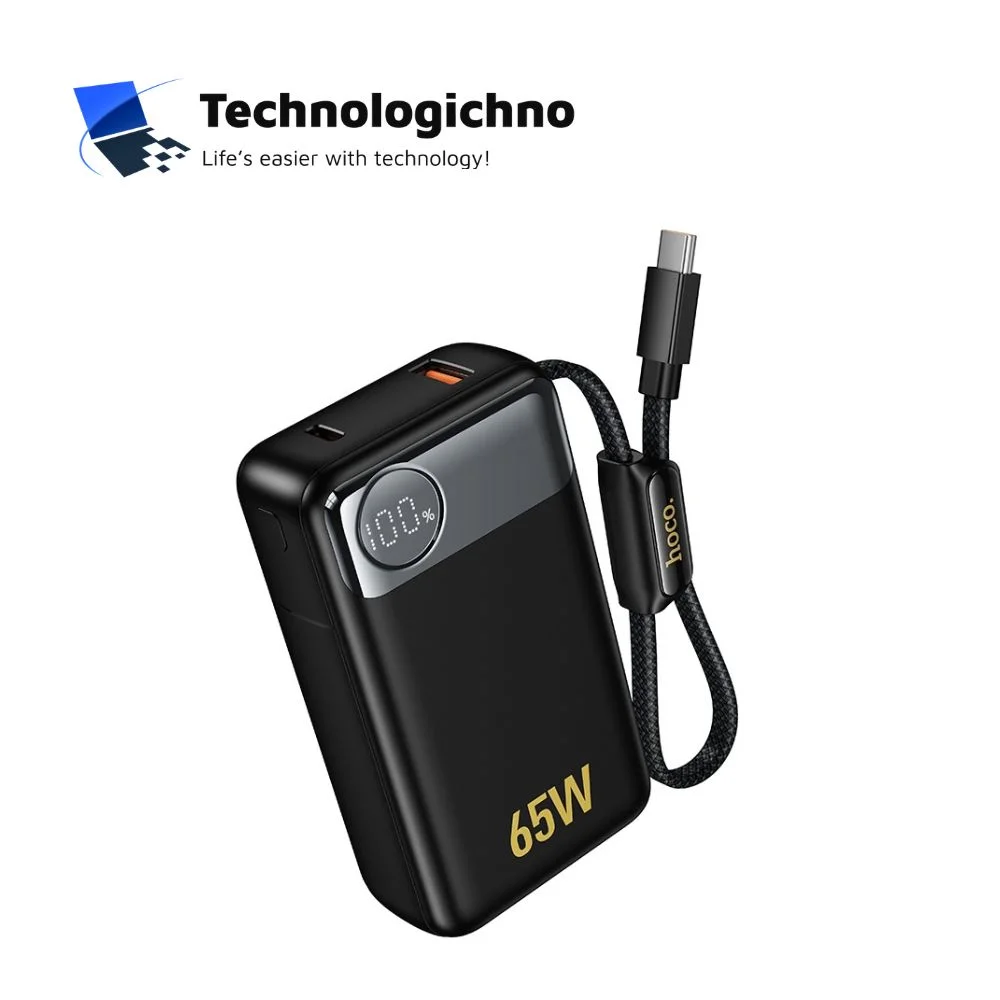  Външна батерия HOCO 12000mAh 65W Skillful Black