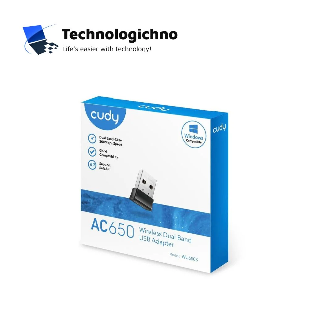  WiFi Адаптер Cudy WU650S 2.4/5GHz USB 2.0