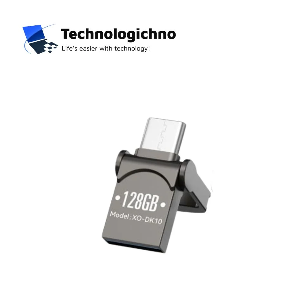  128GB Flash OTG Drive XO USB3.2+Type_C Graphite