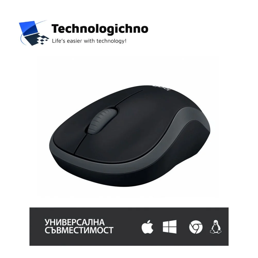 Безжична мишка Logitech M185 Grey