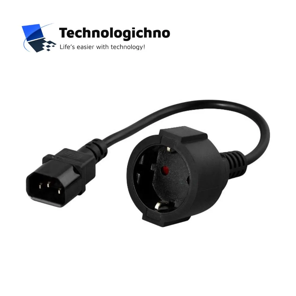  Кабел Powerwalker IEC SCHUKO 10A C14 0.2m