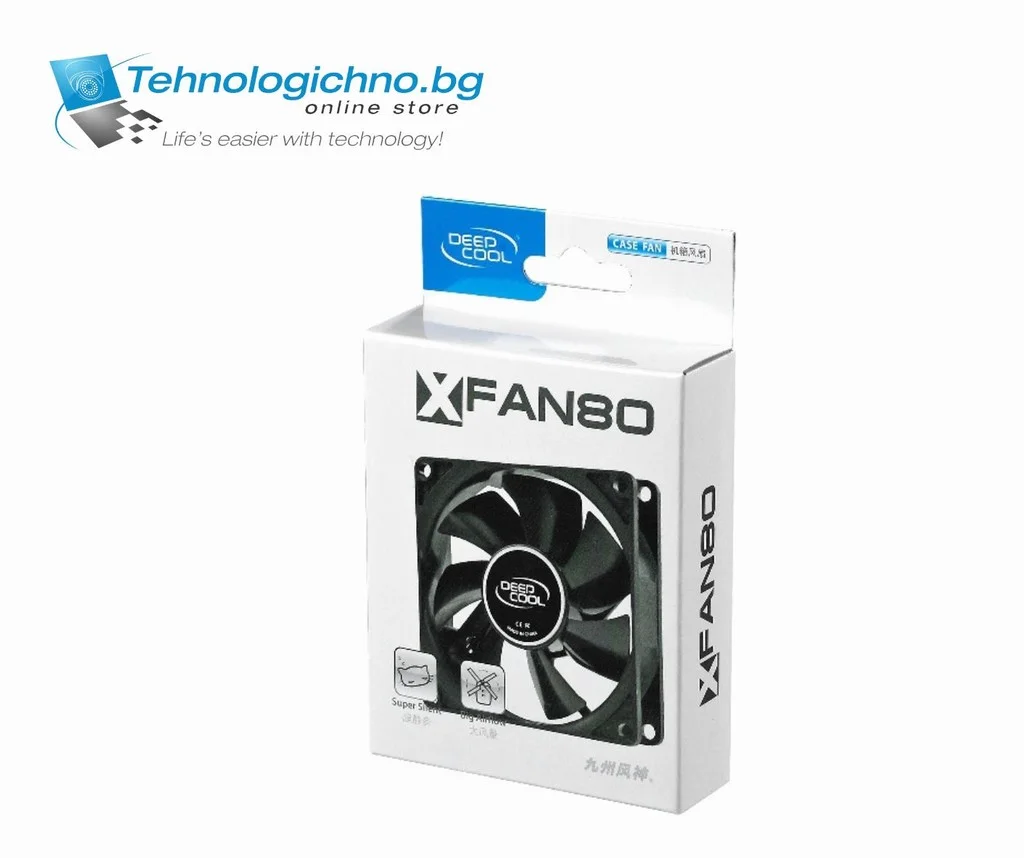  Вентилатор DeepCool 80mm Xfan 80 1800 rpm Black