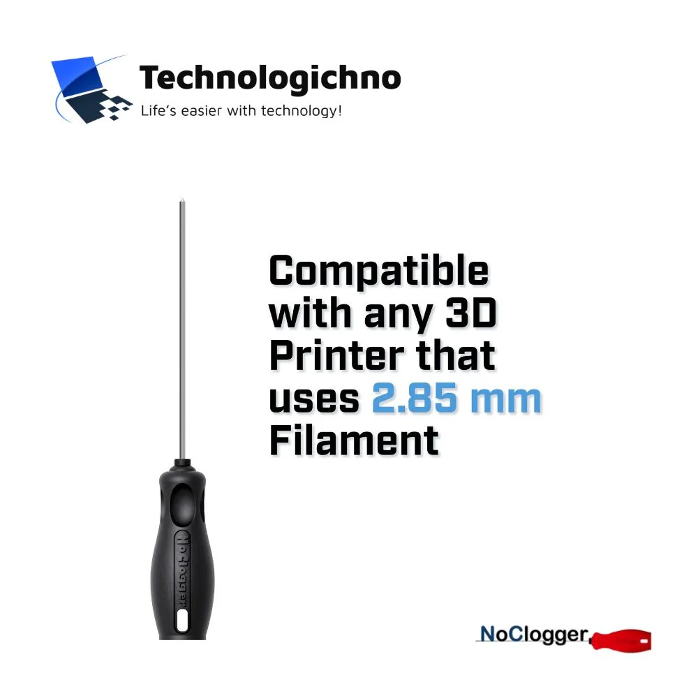  NoClogger Tool for 2.85mm Filament 250mm Long